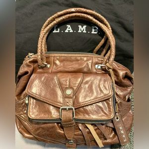 LAMB by Gwen Stefani Leather Boho Satchel.